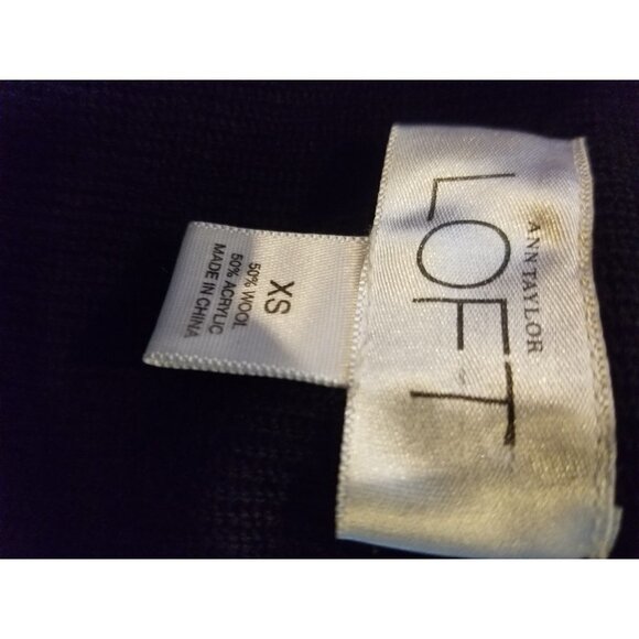 3/$25 LOFT Size XS Black Wool Shrug Sequins - Picture 6 of 7